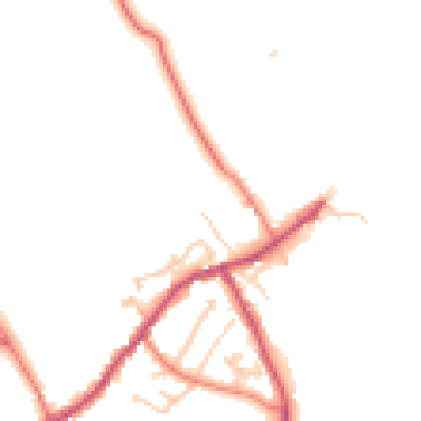 Daytime road noise heatmap for CA10 1BQ