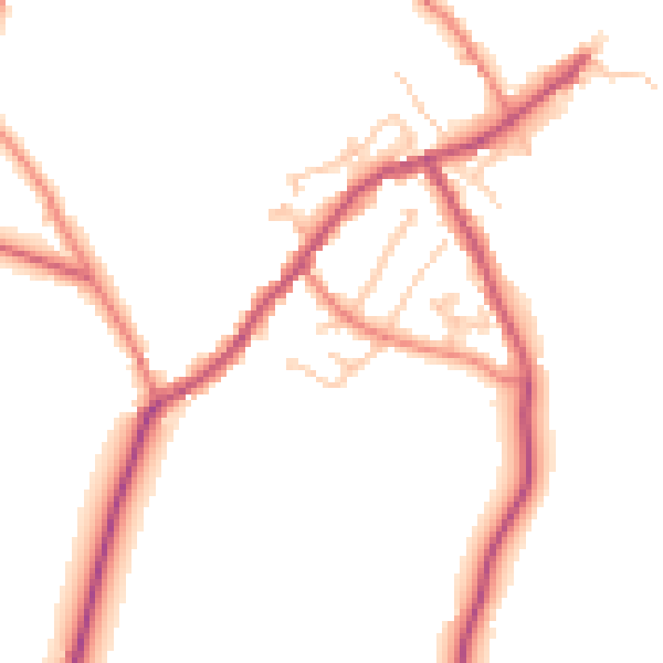 Daytime road noise heatmap for CA10 1BS