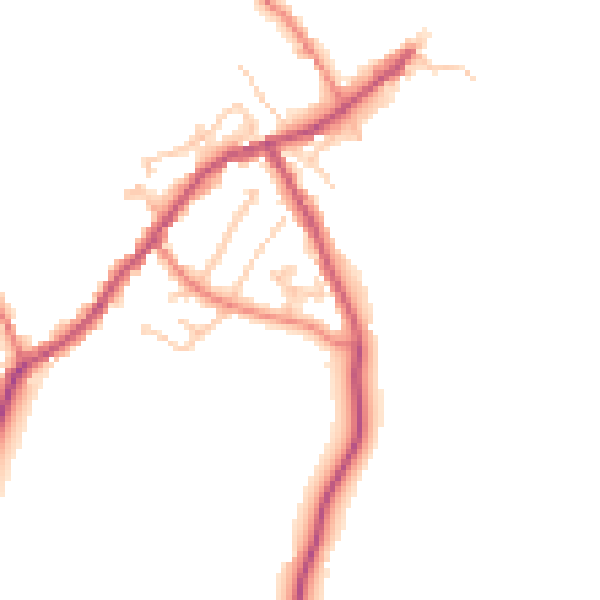 Daytime road noise heatmap for CA10 1BU