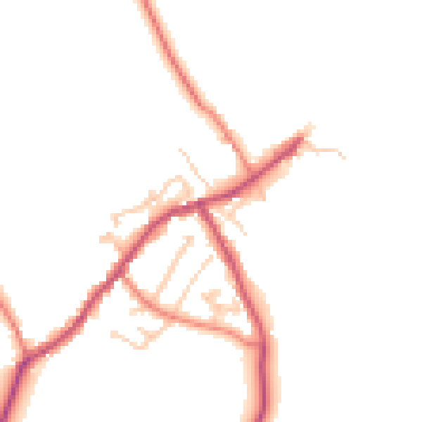 Daytime road noise heatmap for CA10 1BW