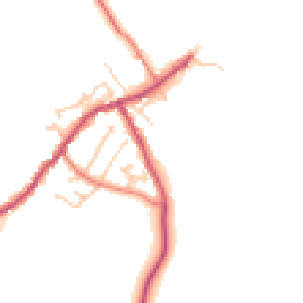 Daytime road noise heatmap for CA10 1BX
