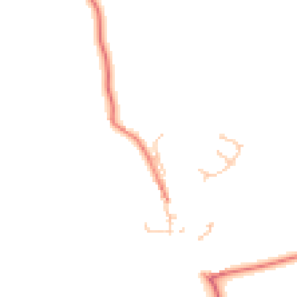 Daytime road noise heatmap for CA10 1EW