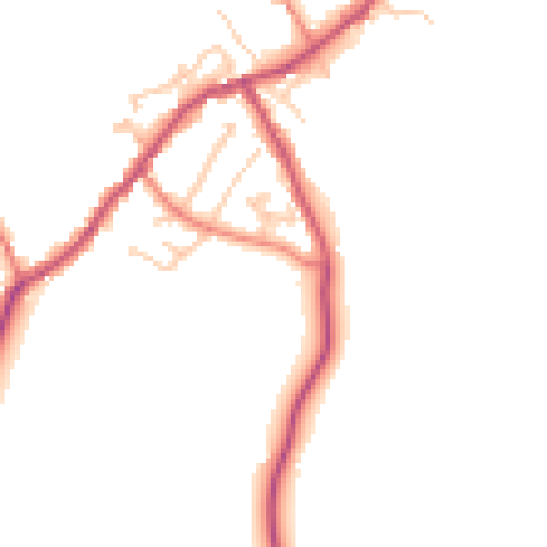 Daytime road noise heatmap for CA10 1FP