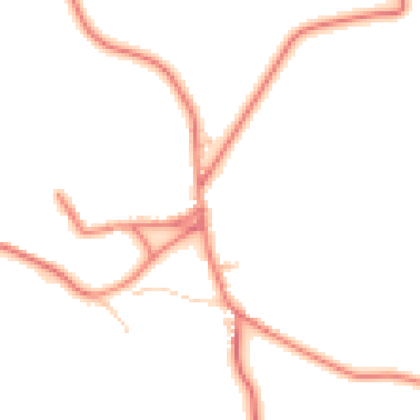 Daytime road noise heatmap for CA10 1HF