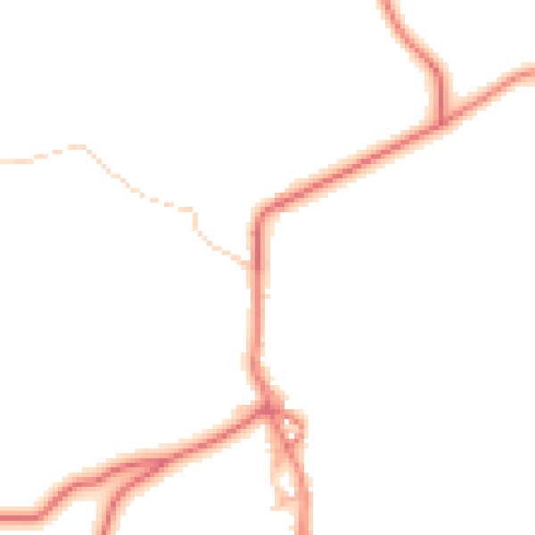 Daytime road noise heatmap for CA10 1JA
