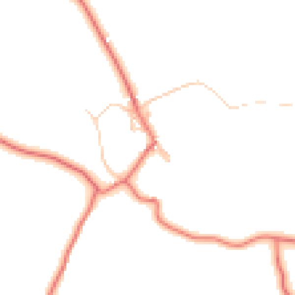 Daytime road noise heatmap for CA10 1JL