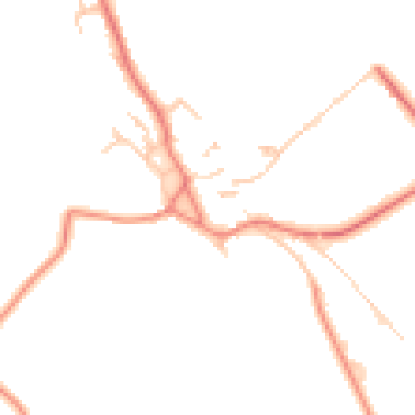 Daytime road noise heatmap for CA10 1LG