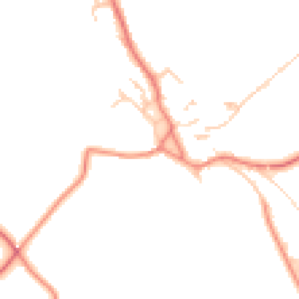 Daytime road noise heatmap for CA10 1LJ