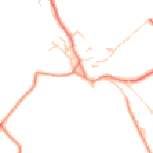 Daytime road noise heatmap for CA10 1LL