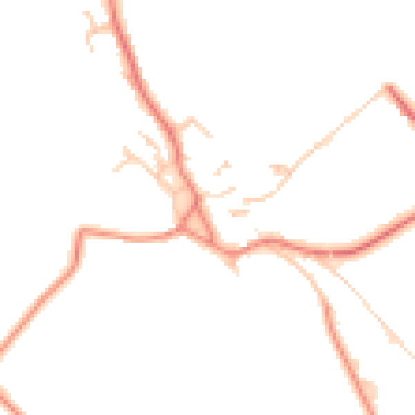 Daytime road noise heatmap for CA10 1LW