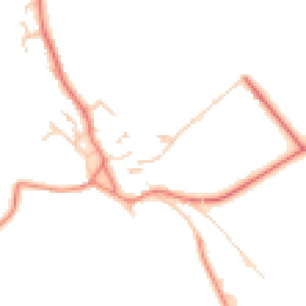 Daytime road noise heatmap for CA10 1LY