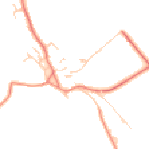 Daytime road noise heatmap for CA10 1NB