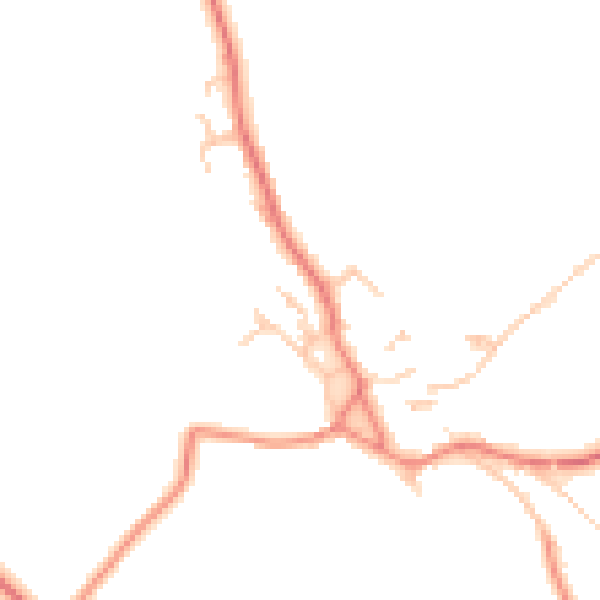 Daytime road noise heatmap for CA10 1NQ