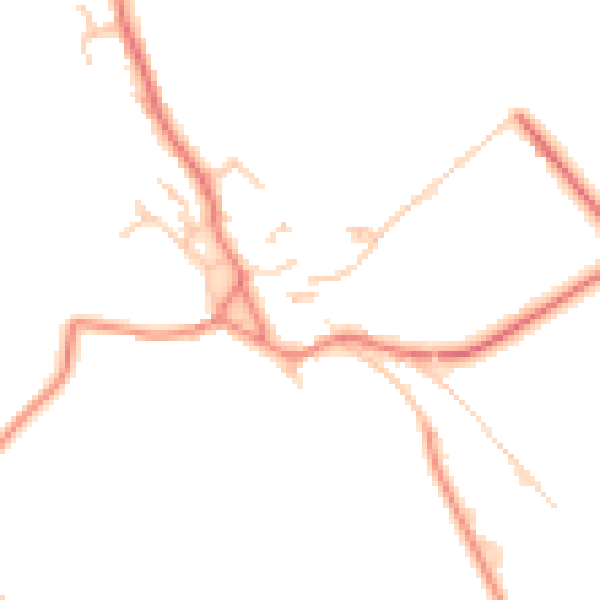 Daytime road noise heatmap for CA10 1NS