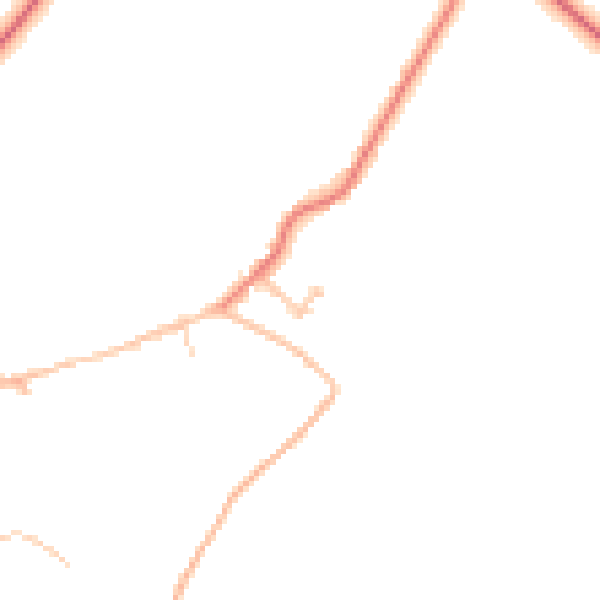 Daytime road noise heatmap for CA10 1QX
