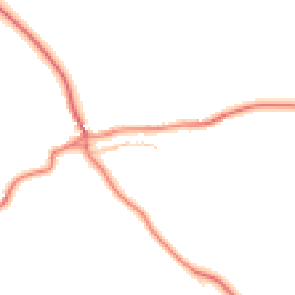 Daytime road noise heatmap for CA10 1RG