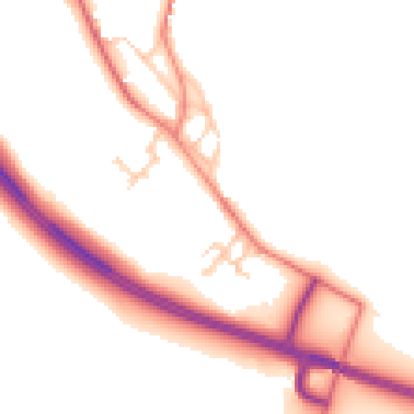 Daytime road noise heatmap for CA10 1RU