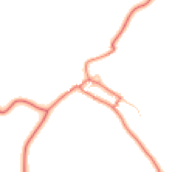 Daytime road noise heatmap for CA10 1TZ