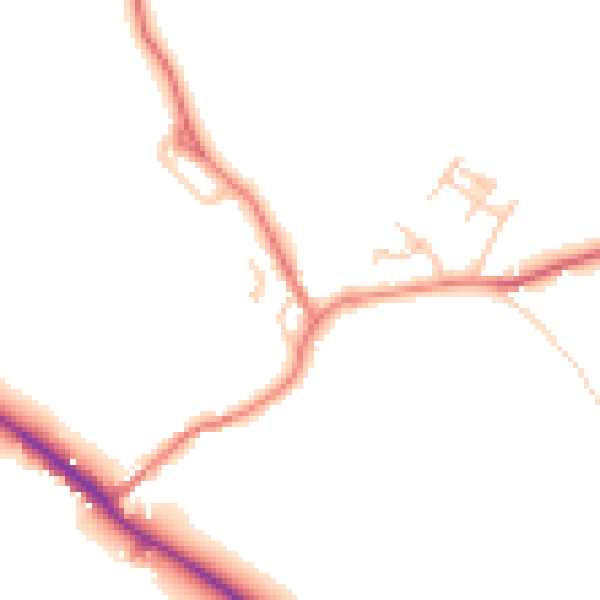 Daytime road noise heatmap for CA10 1UF
