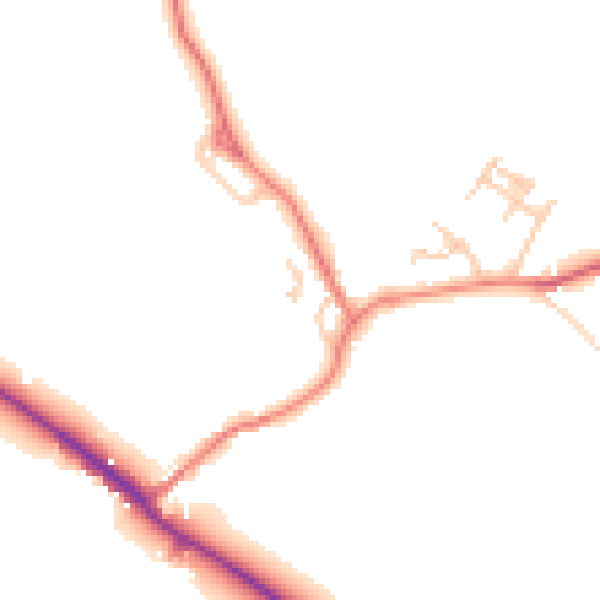 Daytime road noise heatmap for CA10 1UL