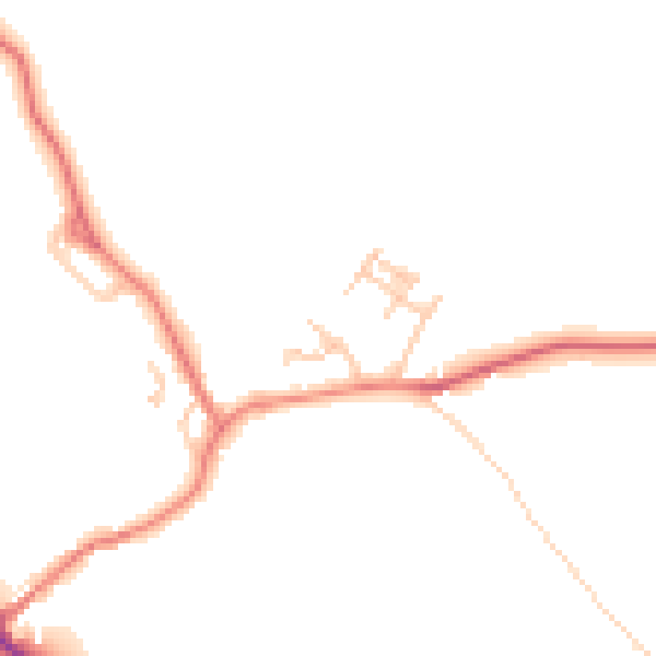 Daytime road noise heatmap for CA10 1UN