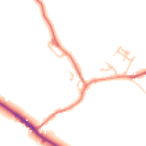 Daytime road noise heatmap for CA10 1UP