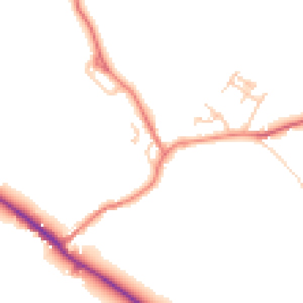 Daytime road noise heatmap for CA10 1UQ