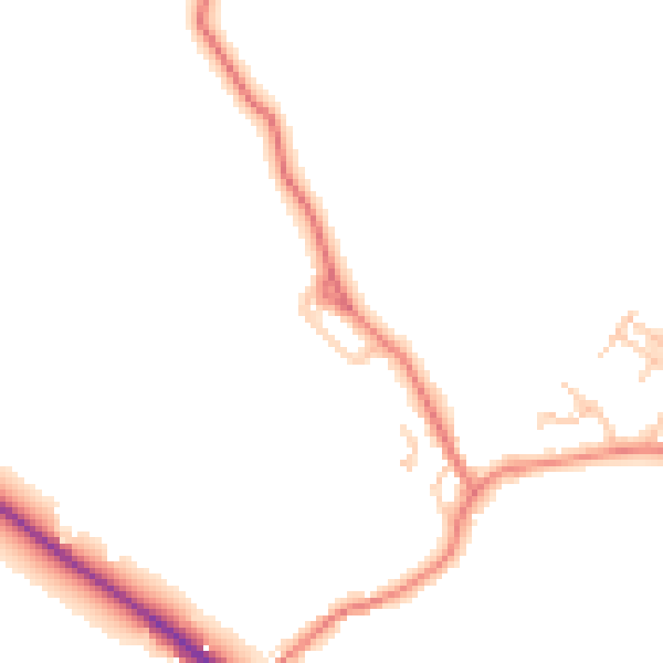 Daytime road noise heatmap for CA10 1UT