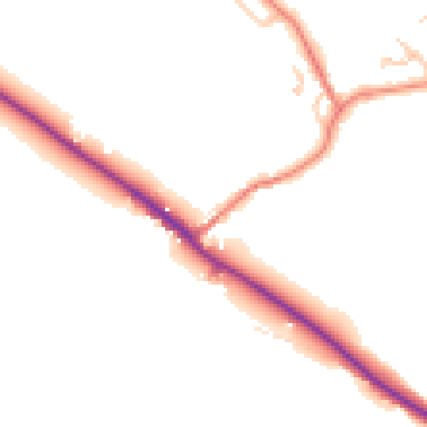 Daytime road noise heatmap for CA10 1UY