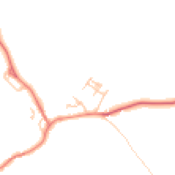Daytime road noise heatmap for CA10 1XT