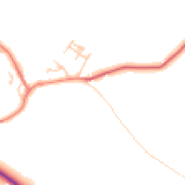 Daytime road noise heatmap for CA10 1XW