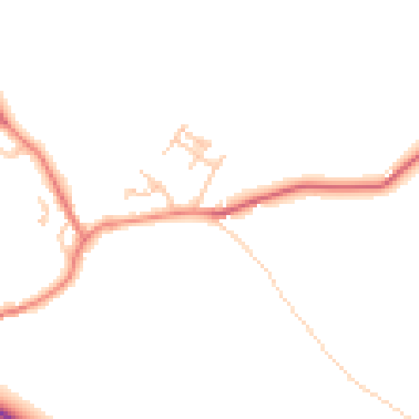 Daytime road noise heatmap for CA10 1XX