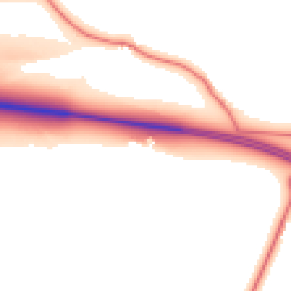 Daytime road noise heatmap for CA10 2AF