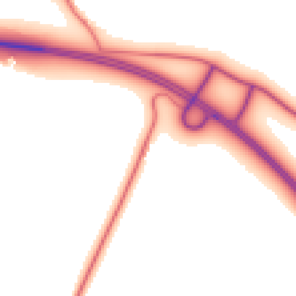 Daytime road noise heatmap for CA10 2AN