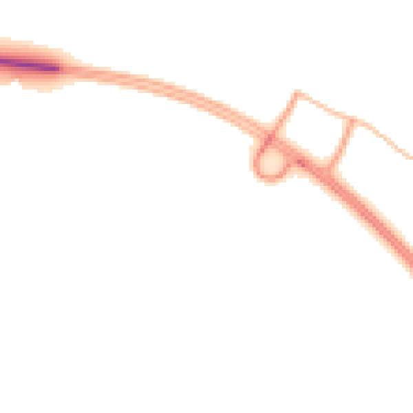 Night-time road noise heatmap for CA10 2AN