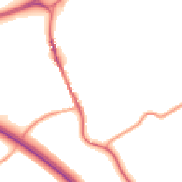Night-time road noise heatmap for CA10 2BP
