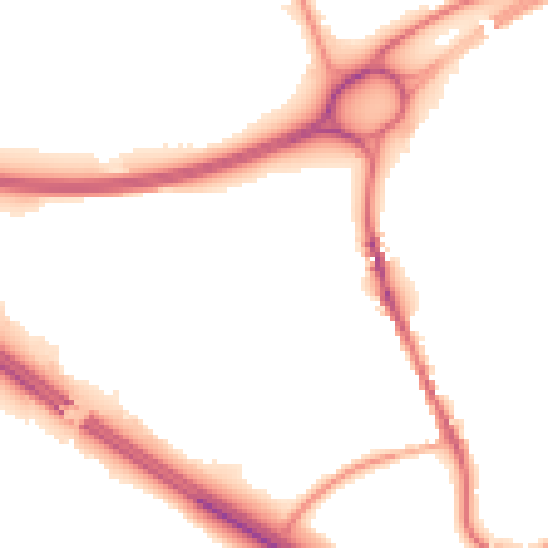 Night-time road noise heatmap for CA10 2BQ