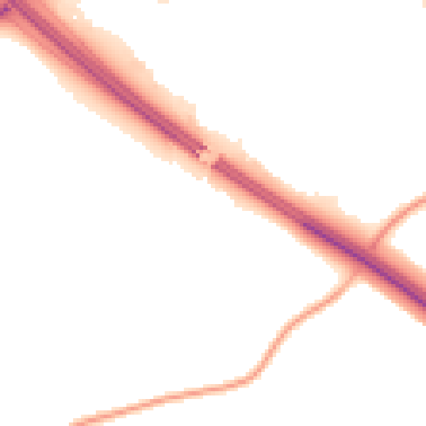 Night-time road noise heatmap for CA10 2BY