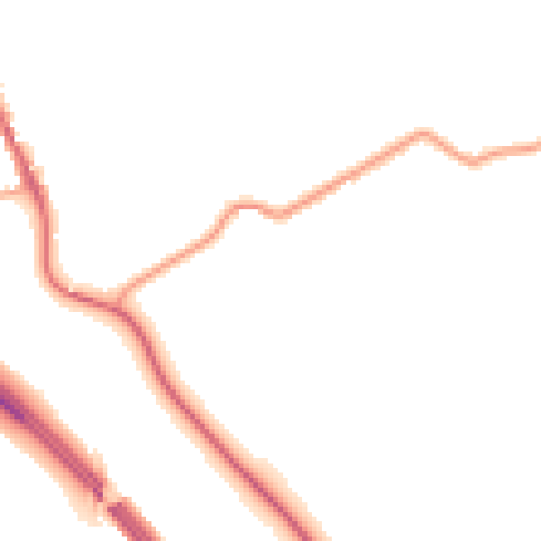 Night-time road noise heatmap for CA10 2DB