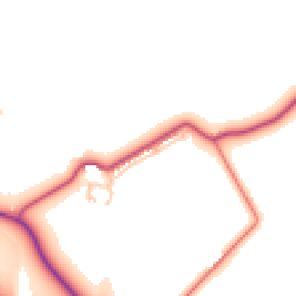 Daytime road noise heatmap for CA10 2DD