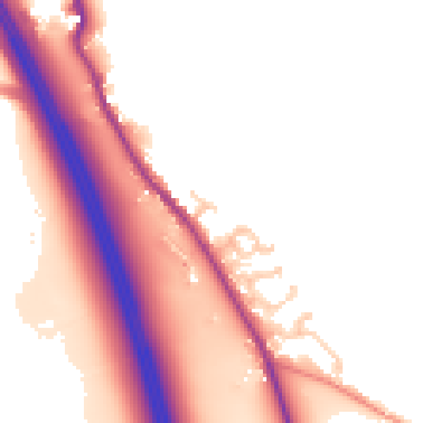 Daytime road noise heatmap for CA10 2DZ