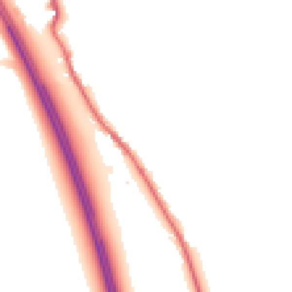 Night-time road noise heatmap for CA10 2DZ