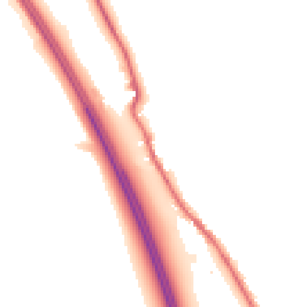 Night-time road noise heatmap for CA10 2EB