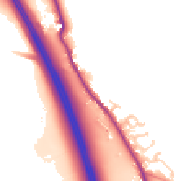 Daytime road noise heatmap for CA10 2ED