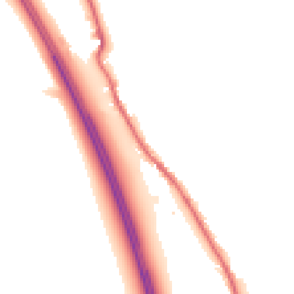 Night-time road noise heatmap for CA10 2ED