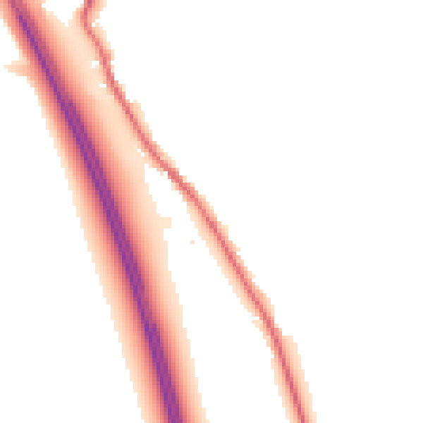 Night-time road noise heatmap for CA10 2EQ