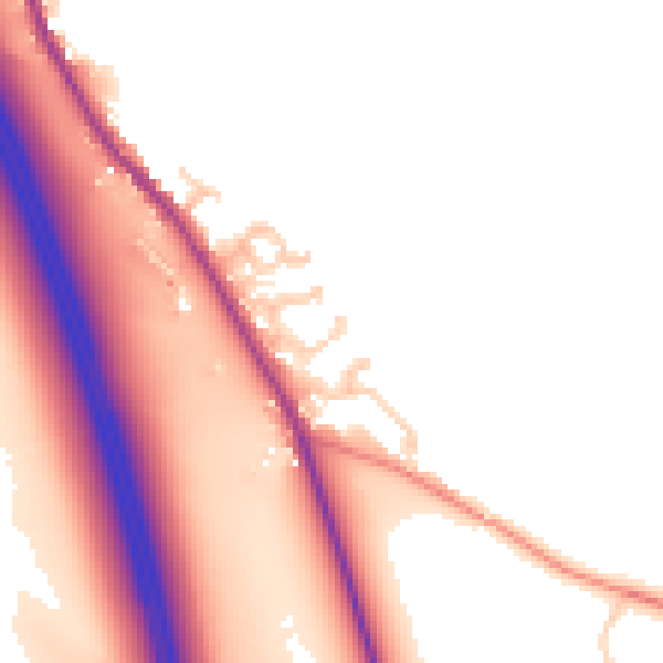 Daytime road noise heatmap for CA10 2ES