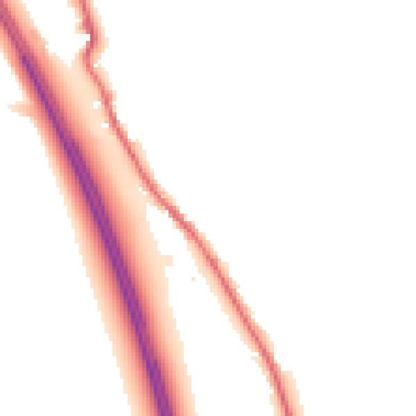 Night-time road noise heatmap for CA10 2ET