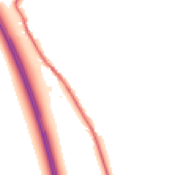 Night-time road noise heatmap for CA10 2FE