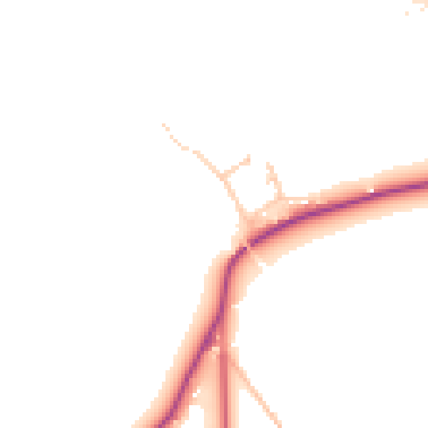 Daytime road noise heatmap for CA10 2FH